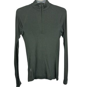 ICEBREAKER Mens Bodyfit 200 Gray Quarter Zip M
